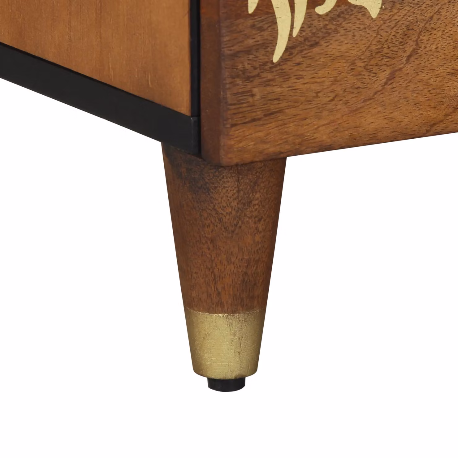 Berkfield Home Set of 2 Solid Wood Mango Bedside Cabinets, Brown, W/D/H: 40 x 33.5 x 46 cm – 7