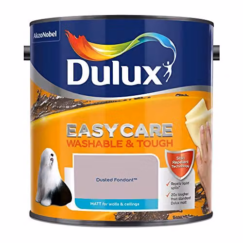 Dulux Easycare Washable and Tough Matt Emulsion Paint for Walls and Ceilings, Pink, 2.5 l – 2