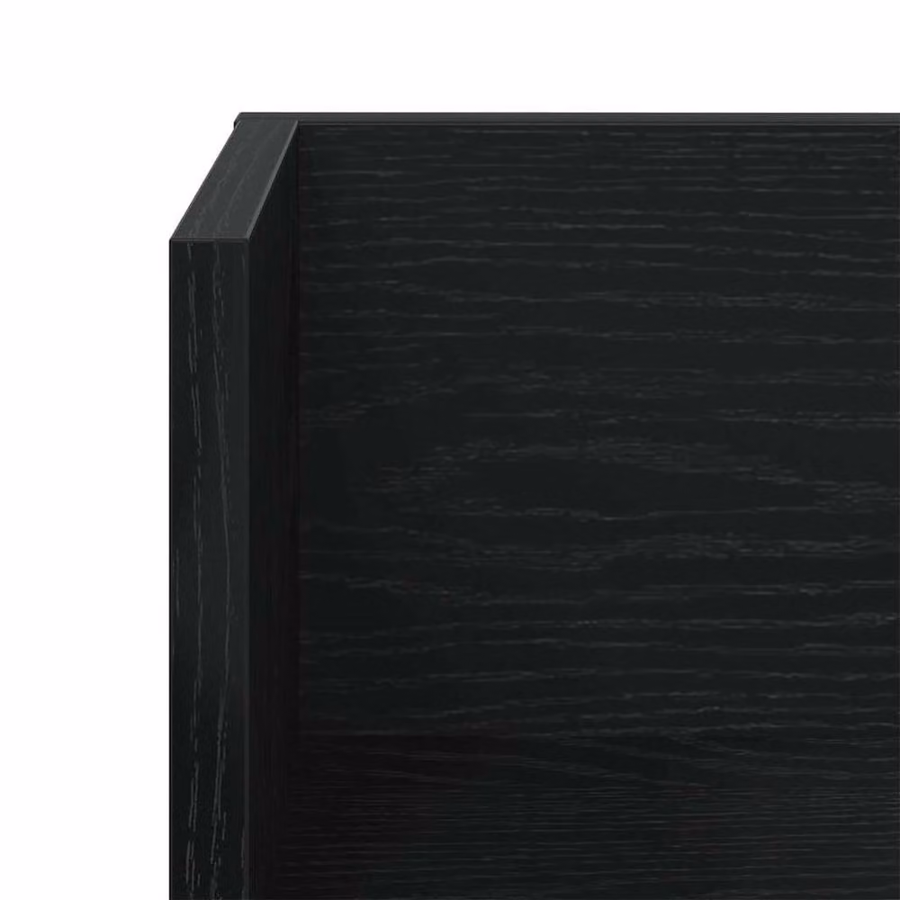 Berkfield Home Wall Mounted Shelves, 2 Pack, Black MDF, W: 100 cm, D: 16.5 cm, H: 16.5 cm – 5