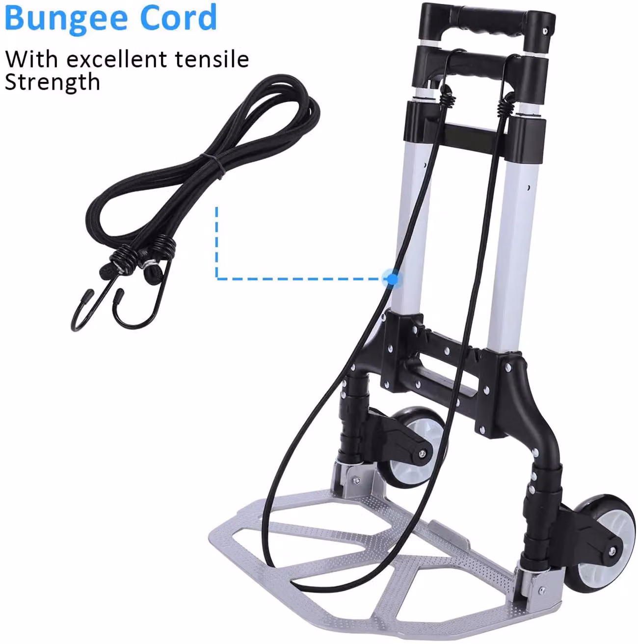 Xample Heavy Duty Lightweight Folding Hand Sack Trolley in Silver – 2
