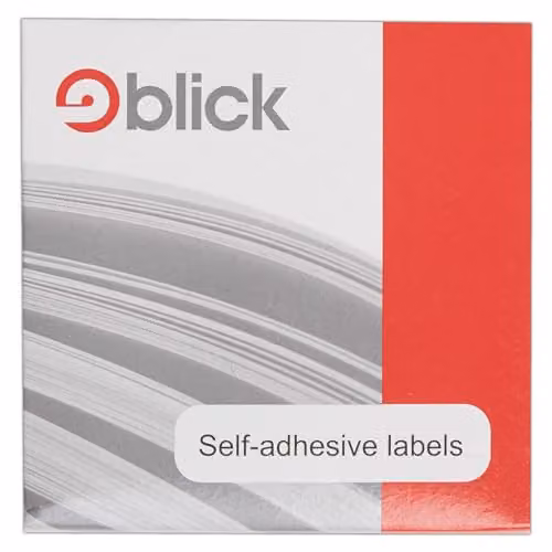 Blick White Self Adhesive Rectangular Paper Labels, 2000 Pack, W: 38 mm, H: 12 mm