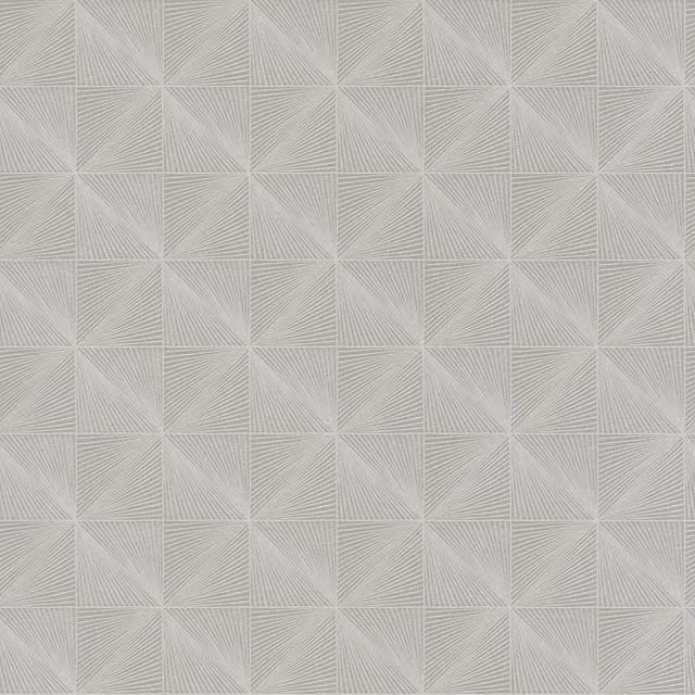 Grandeco Boutique Thuya Metallic Geo Embossed Abstract Geometric Wallpaper in Grey