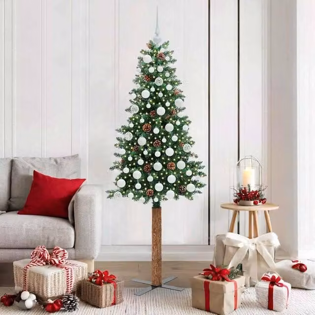 Berkfield Home Slim Green Christmas Tree, Height: 180 cm – 1