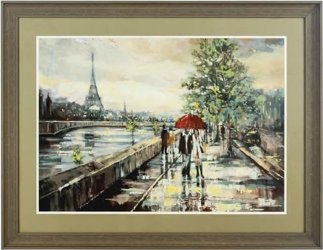 Orsina Modern Abstract City Landscape Wall Art Painting Reproduction in Multicolour – 1