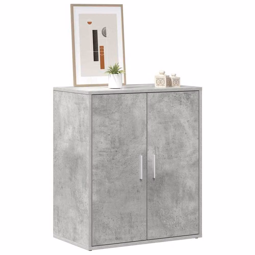 Berkfield Home Wall Mounted Shoe Cabinet in Grey MDF, W/D/H: 60 x 35 x 70 cm – 2