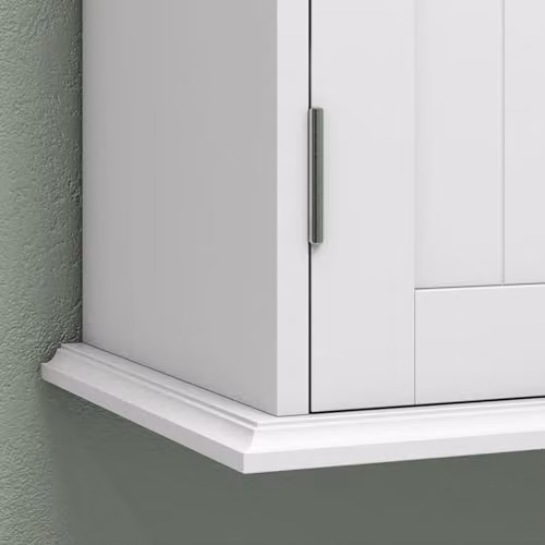 HOMCOM Modern White Wall-Mounted 3-Tier Bathroom Cabinet, W/D/H: 53 x 22 x 61 cm – 4
