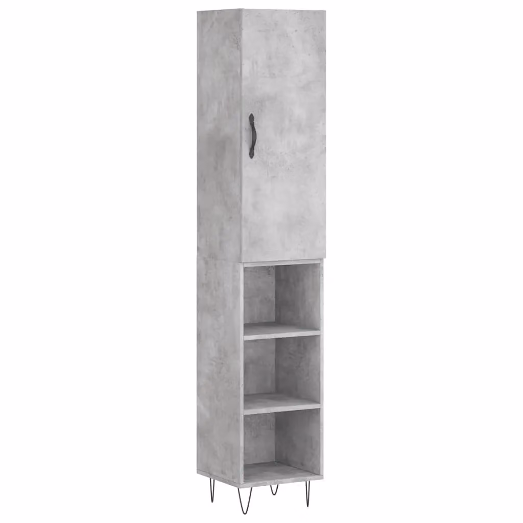 Berkfield Home Highboard in Grey, W/D/H: 34.5 x 34.0 x 180.0 cm – 2