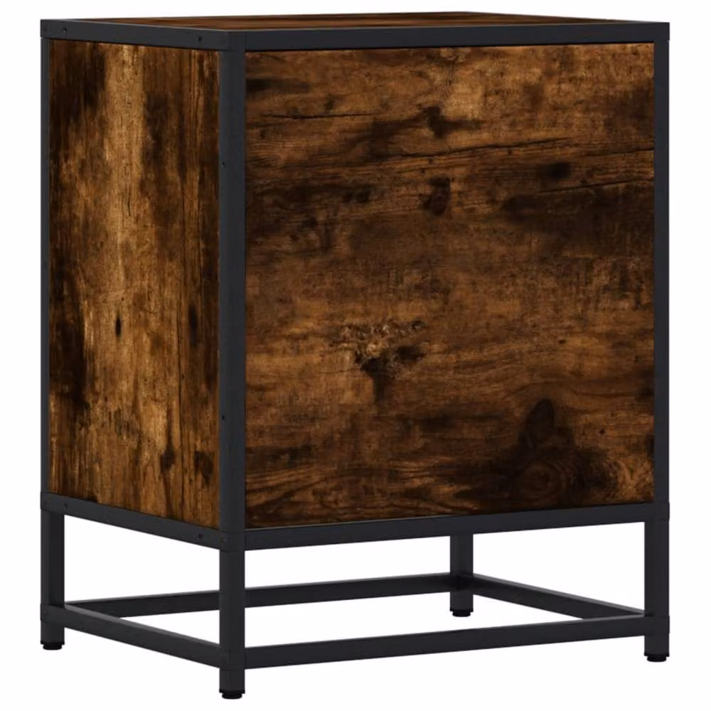 Berkfield Home Decorative Bedside Cabinets, 2 Piece Set in Smoked Oak Brown, W/D/H: 40 x 31 x 50 cm – 6