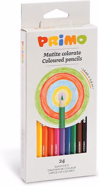 Primo 24 Coloured Pencils, Multicolour and Yellow