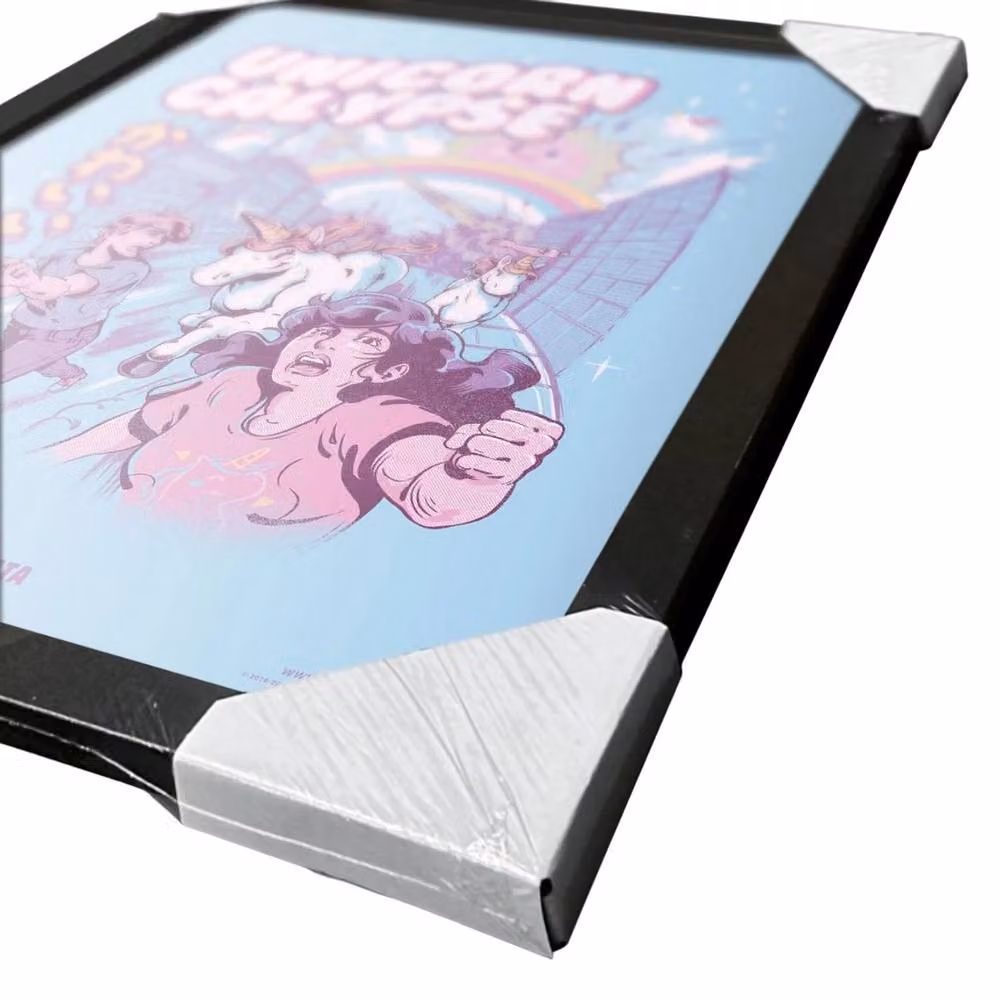Ilustrata Unicorncalypse Framed Paper Poster in Pale Blue – 2