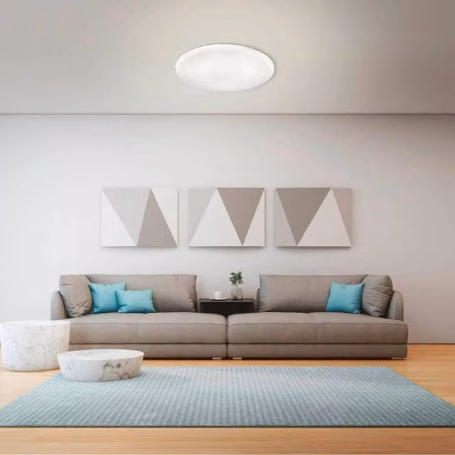 Eglo Frania-S LED Ceiling Light in White with Crystal Effect, Metal and Plastic, Diameter: 33 cm – 1