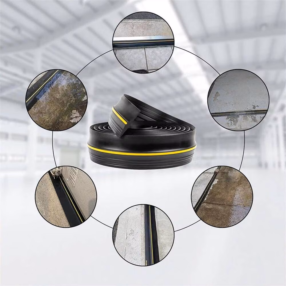 Nordara Garage Door Floor Threshold Weather Seal, Black, W: 1000 cm, D: 52 cm – 4