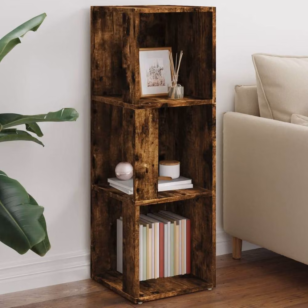 Berkfield Home Corner Cabinet in Smoked Oak Brown, W/D/H: 33 x 33 x 100 cm – 2