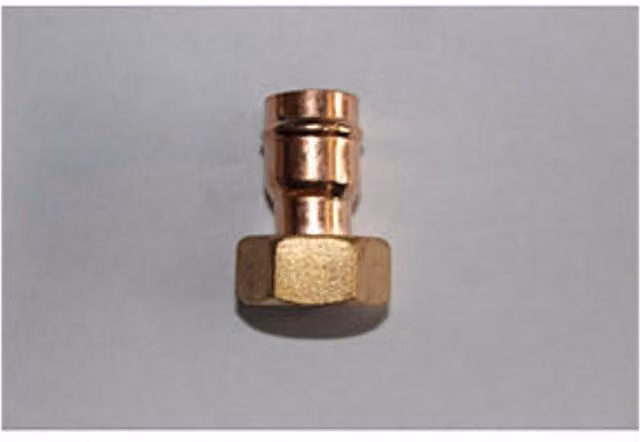 PrimaPlus Copper Solder Ring Straight Tap Connector 15mm x 1/2"