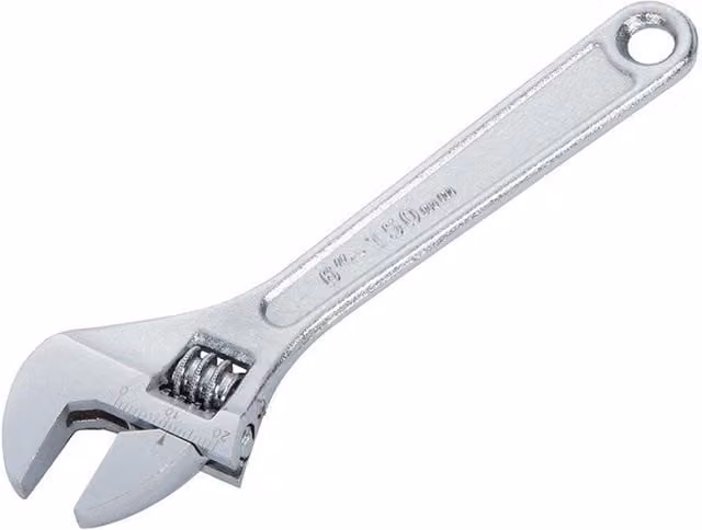 Bluespot Tools Steel Adjustable Wrench in Silver and Multicolour