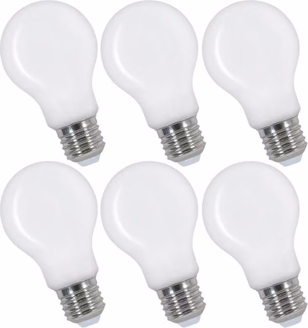 Pheashine 6 Pack Warm White LED Filament A60 E27 Bulbs