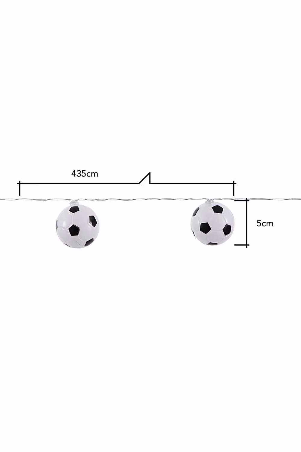 BHS Lighting Glow Football String Wall Light in Black – 2