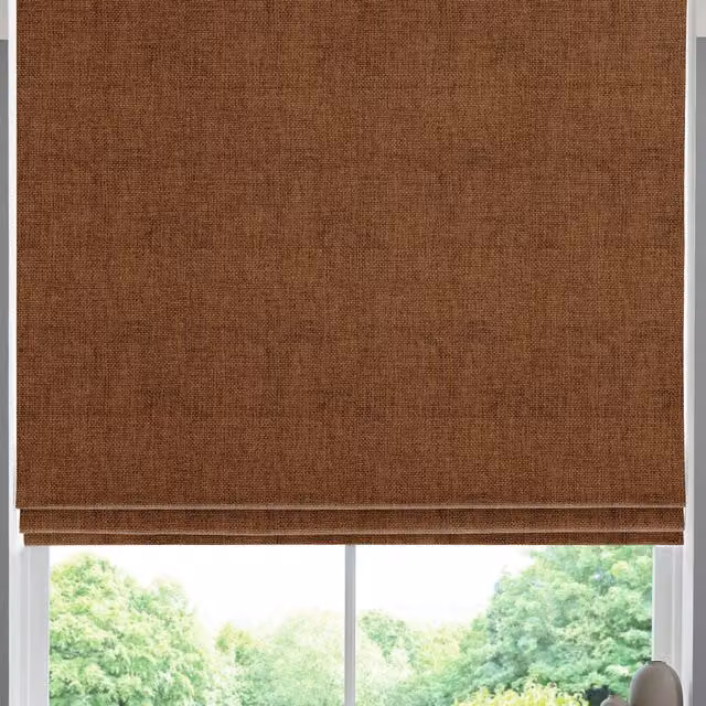 Simply Collection Lugano Made to Measure Blackout Roman Blind in Terracotta