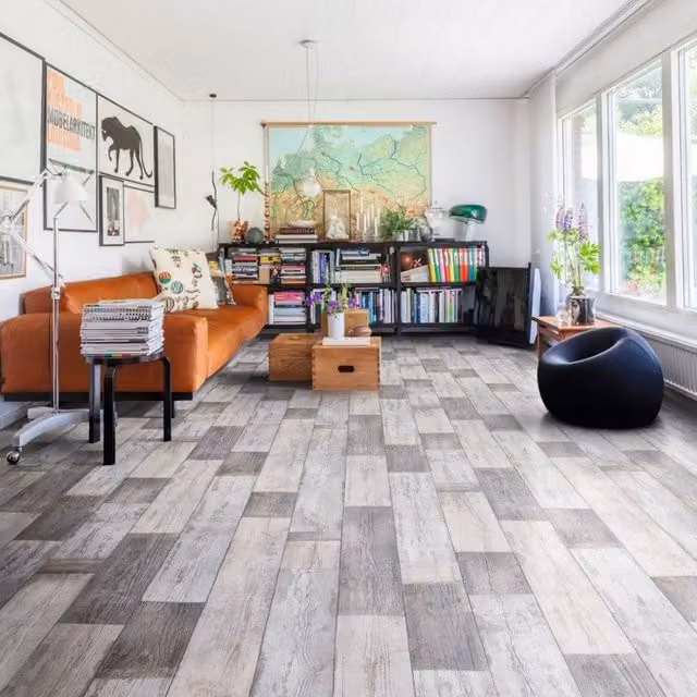 Vinyl Flooring UK Beige Wood Effect Cushion Backed 2.8mm Vinyl Flooring W: 200 cm, D: 400 cm