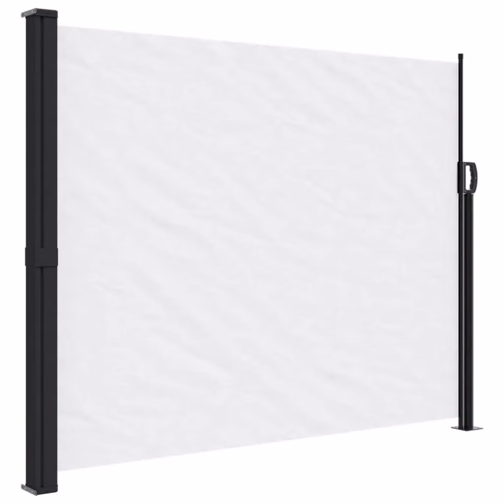 Berkfield Home Retractable White Polyester Side Awning, W/H: 500 x 160 cm – 2