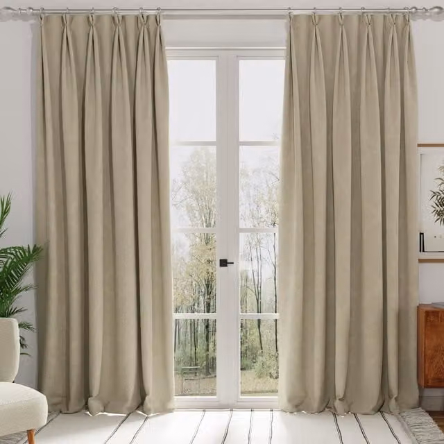 Terrys Turin Made to Measure Cream Velvet Fabric Curtain Panel