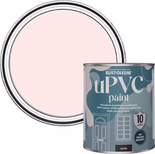 Rust-Oleum Gloss UPVC Paint in Pink, 0.75 l