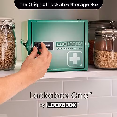 Lockabox One Premium Lockable Medicine Box, Medi Green, W/D/H: 31 x 21 x 17 cm – 2