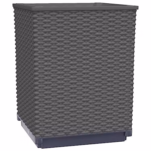 vidaXL 2-piece Black Polypropylene Planter Tub Set, W/D/H: 30 x 30 x 37 cm – 4
