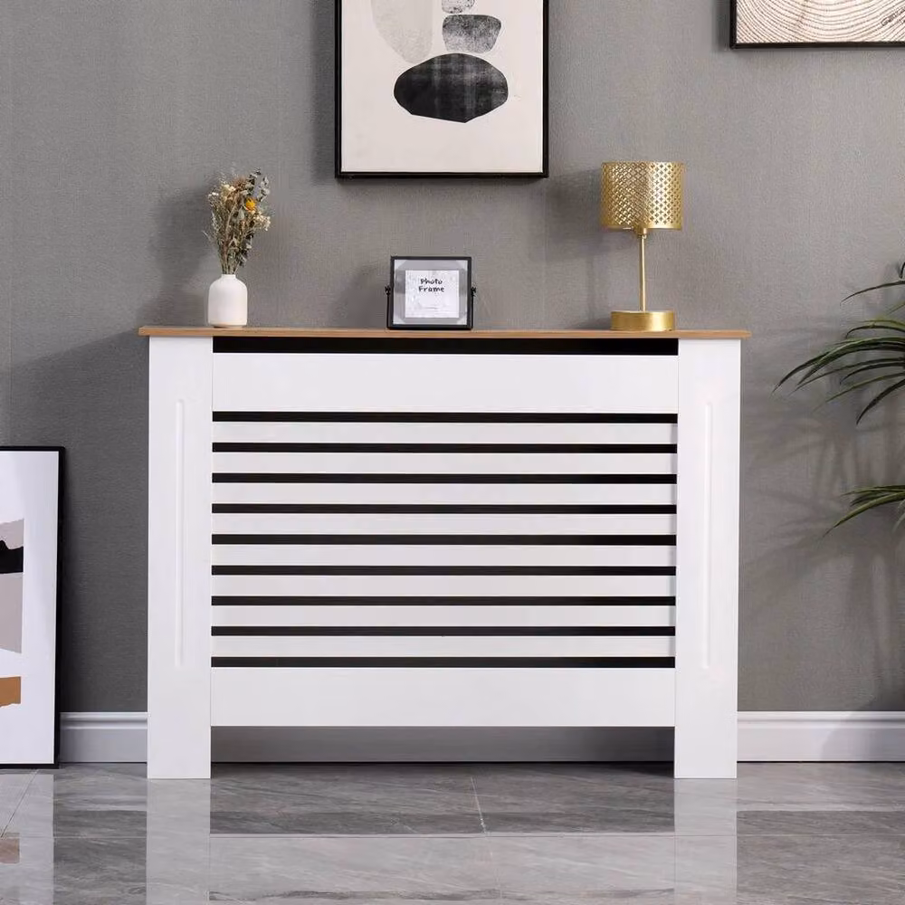 PAWNORA Medium MDF Radiator Cover in White, H 111.5 x W 82 cm x D 19 cm – 5