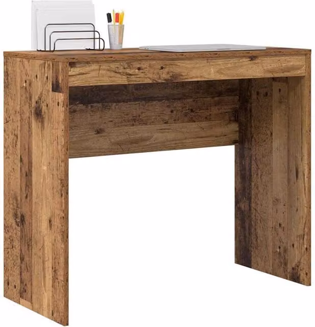 Berkfield Home Modern Writing Desk in Brown, W/D/H: 90 x 40 x 76 cm