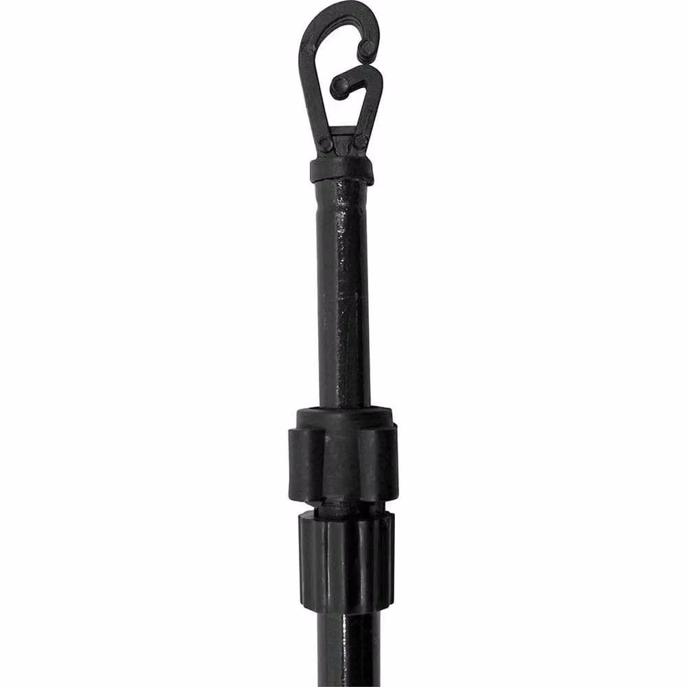 FLAVORA Extendable Outdoor Laundry Support Pole in Black Metal, W/D/H: 120 x 100 x 100 cm – 3