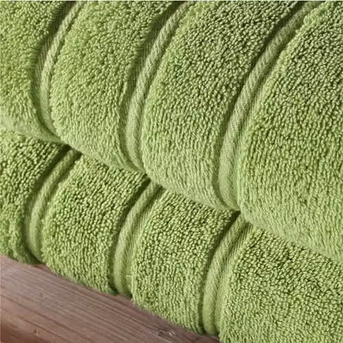 Christy Antalya 6 Piece Luxury Family Towel Set in Green, 100% Turkish Cotton, 600GSM – 2