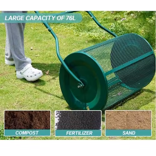 Gr8 Garden Green Heavy Duty Metal Manual Compost Spreader with 76L Capacity – 3