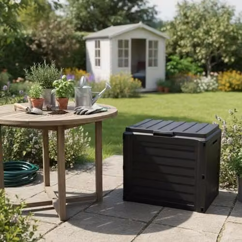 Gr8 Garden 140L Anthracite Grey Plastic Garden Storage Box with Lock – 4