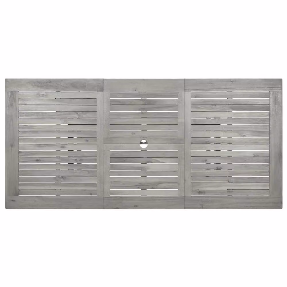 Berkfield Home Garden Dining Table in Grey Solid Acacia Wood W/D/H: 120-170 x 80 x 75 cm – 2