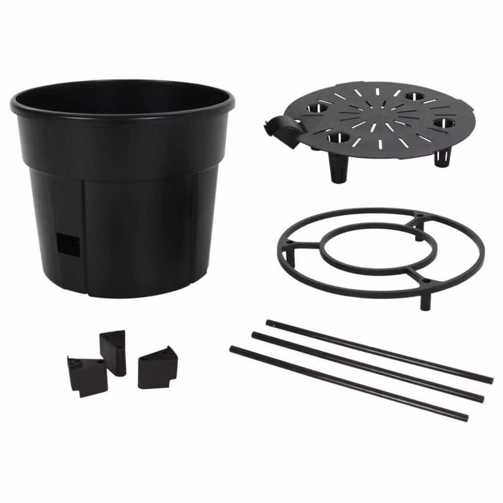 Berkfield Home Tomato Grower Planter Tub in Anthracite and Black, W/H: 39 x 150 cm – 3
