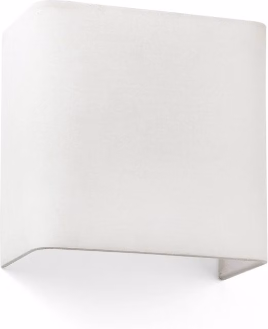 Netlighting Modern Square Cotton Wall Light in Beige, W/D/H: 200 x 205 x 108 mm, E27