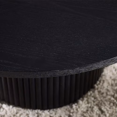 Julian Bowen Louis Black Ash Round Coffee Table, W/D: 80 x 80 cm – 3