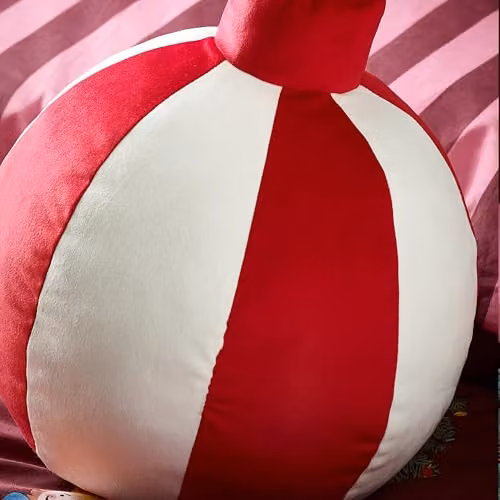 Catherine Lansfield Christmas Bauble 3D Shaped Cushion in White and Red – 2