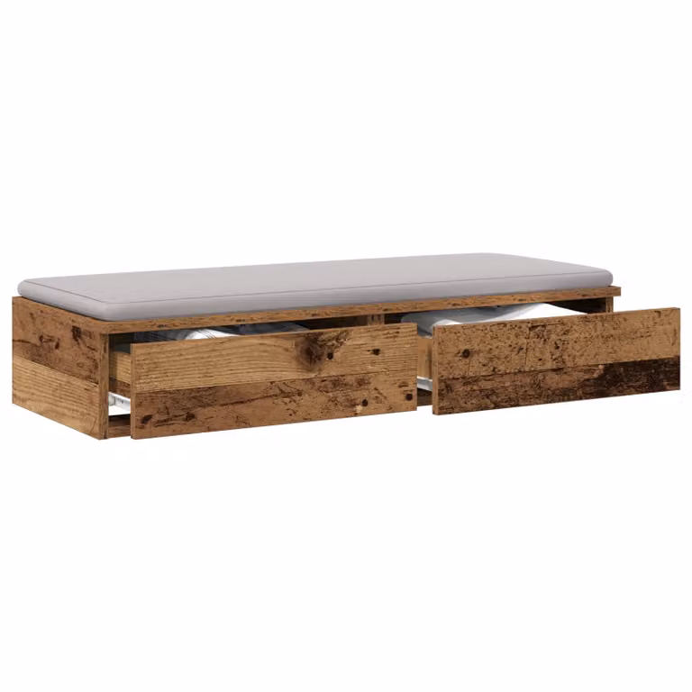 Berkfield Home Bed Drawers in Brown Rustic Wood Style, W: 75 cm, D: 36.5 cm, H: 16.5 cm
