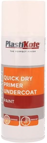 Plastikote Trade Quick Dry Primer Spray White 400ml