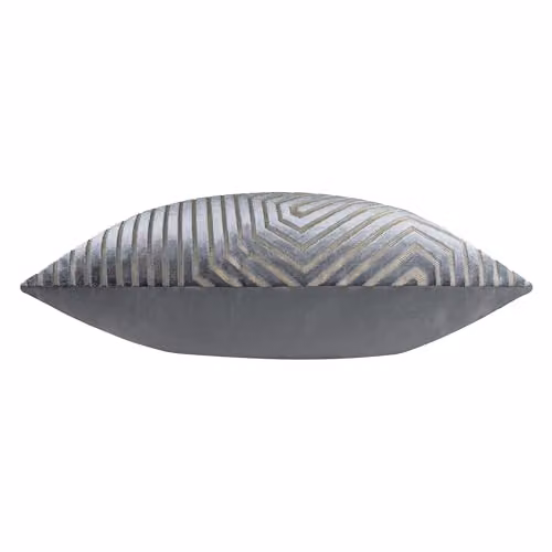 Paoletti Evoke Grey Velvet Square Cushion, W/D/H: 55 x 55 x 55 cm – 2