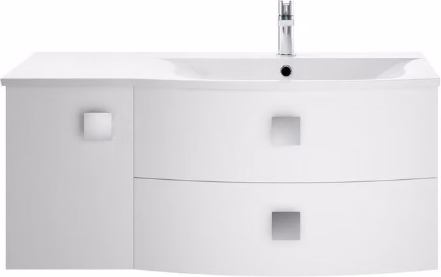 Balterley Gentleshaw Right-Hand 1 Door 2 Drawer Vanity Basin Unit, White