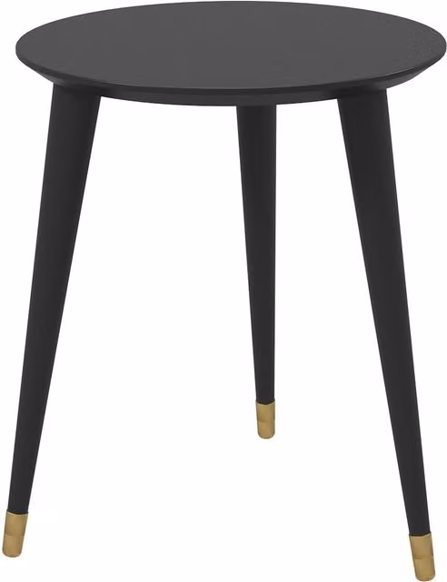 Novogratz Kennington Mid-Century Round End Table in Black