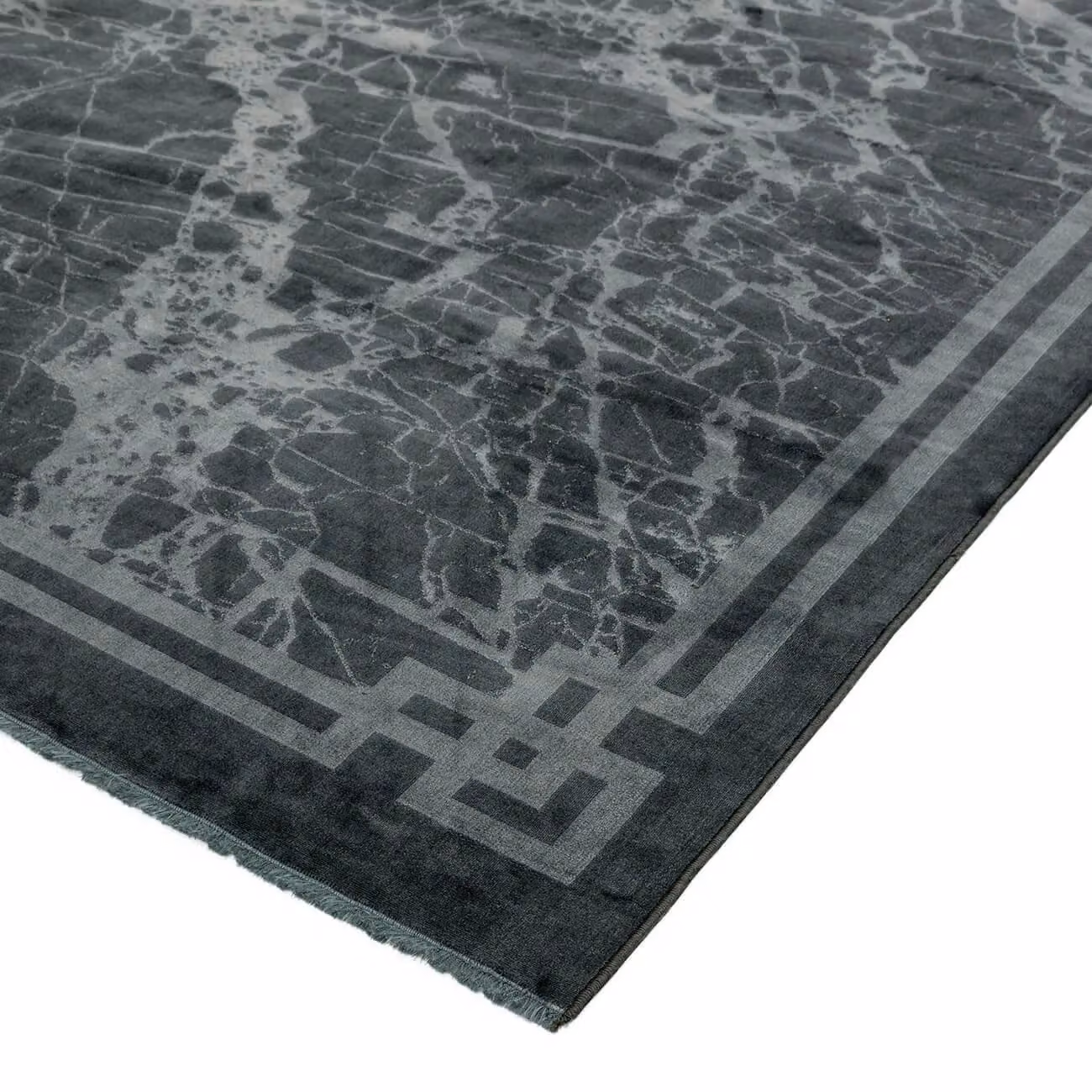 The Rug Shop UK Grey Abstract Modern Polyester Rug with Cotton Backing, W: 200 cm, D: 290 cm – 3