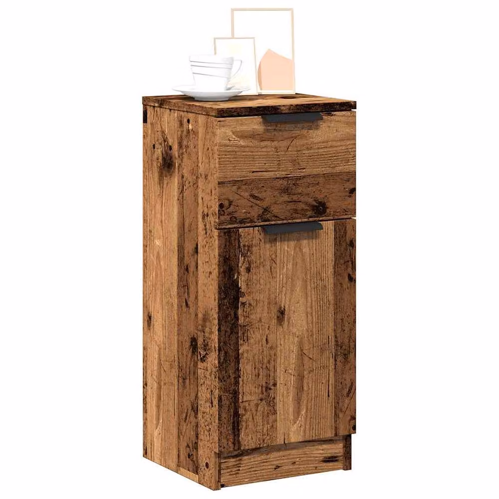 Berkfield Home Set of 2 Old Wood Sideboards in Brown, W/D/H: 30 x 30 x 70 cm – 3