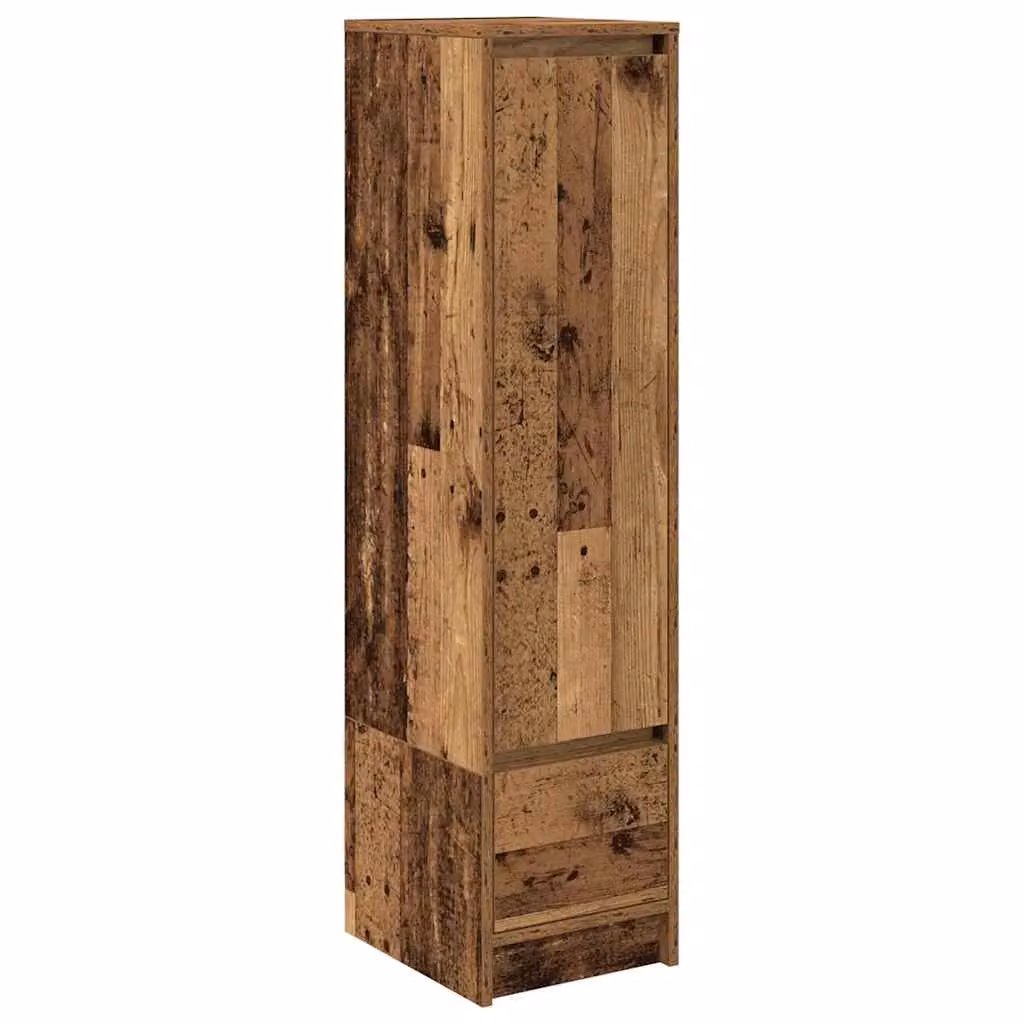 Berkfield Home Highboard in Old Wood Brown, W/D/H: 29.5 x 34 x 119.5 cm – 2
