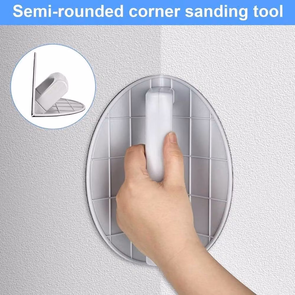 NESTLUNE Corner Sanding Block Hand Sander in Grey with 10pcs Sandpaper, Width: 520 mm – 3