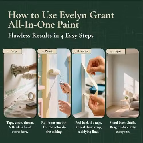 Evelyn Grant All-In-One Multi-Surface Matt Paint in Dark Brown, 2.5L – 4