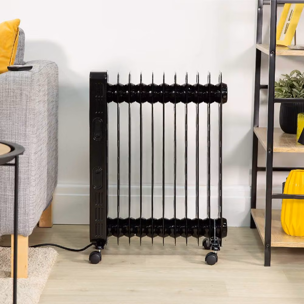 Zanussi ZOFR5005 Portable Oil Filled Radiator 2300W 11 Fin Electric Heater in Black – 4